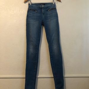 J Brand Size 25 Women,s Blue High-Rise Skinny Stretch Jean’s